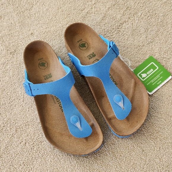 NWT Birkenstock Gizeh, Vegan, Blue size 38 - Picture 1 of 3